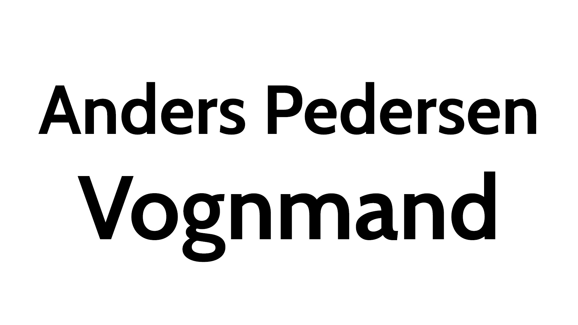 anders pedersen vognmand